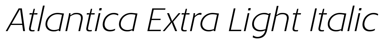 Atlantica Extra Light Italic